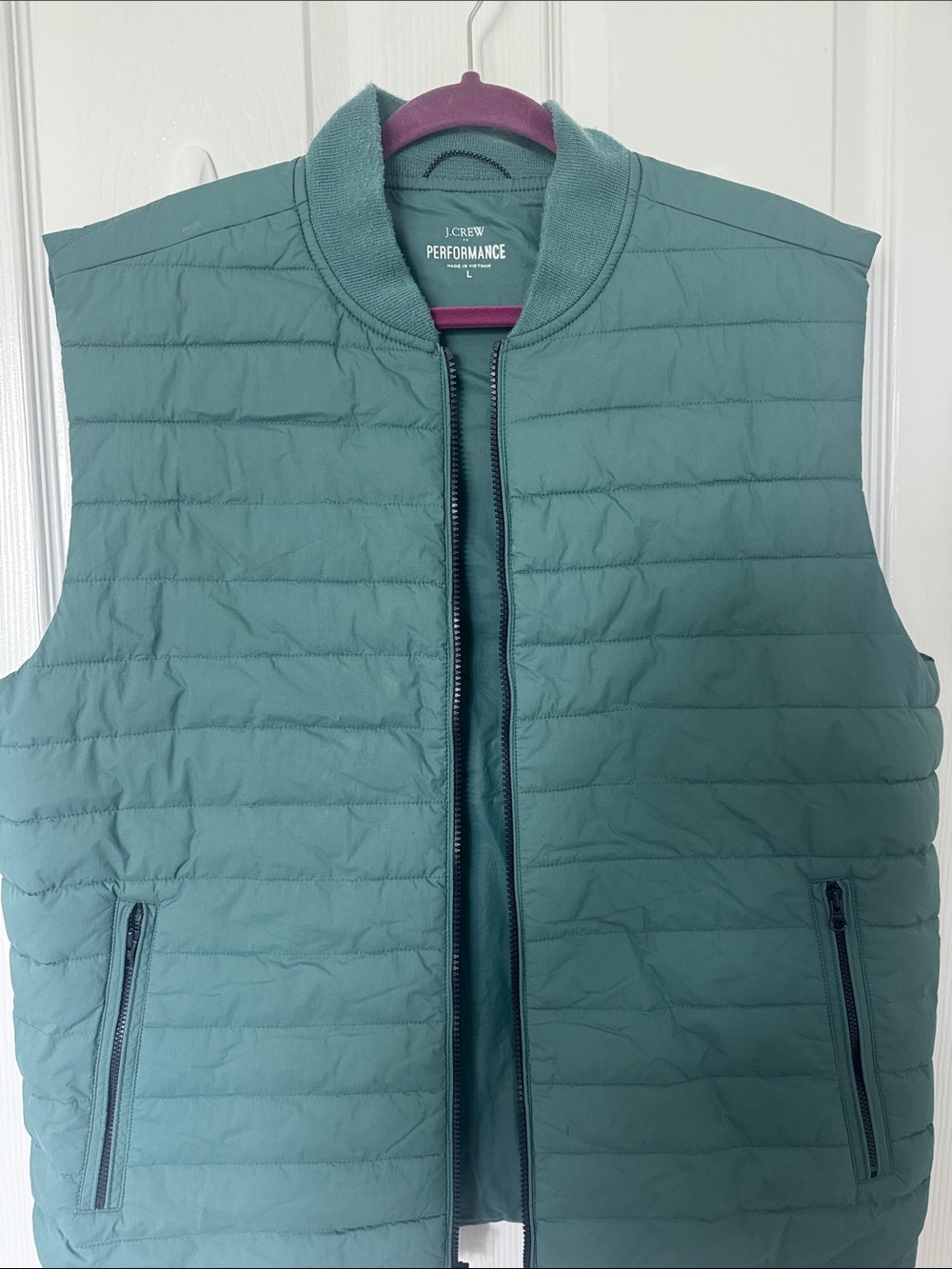 J. Crew Performance Quilted Teal Men's Vest